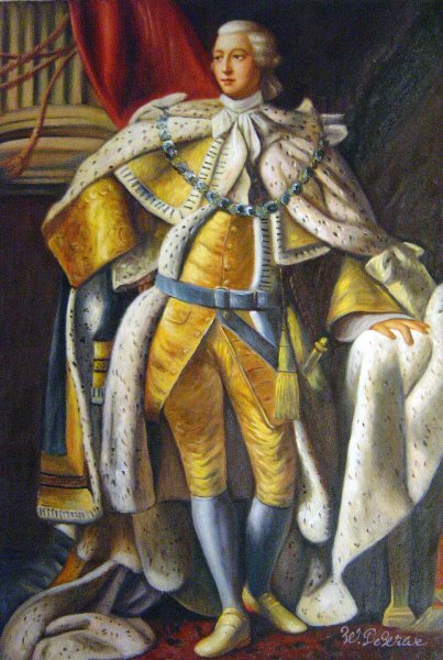 George III In Coronation Robes. The painting by Allan Ramsay