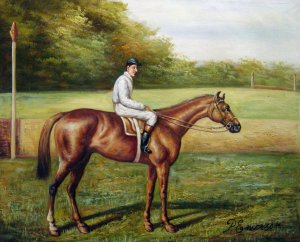 Famous paintings of Horses-Equestrian: Chestnut Racehorse