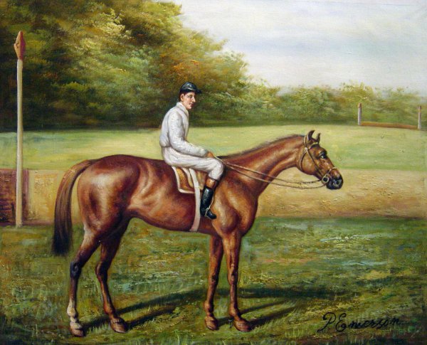 Chestnut Racehorse. The painting by Allen Culpeper Sealy