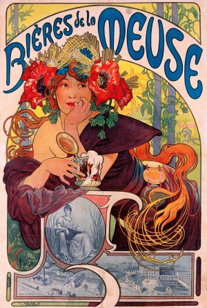 Famous paintings of Vintage Posters: Bieres de la Meuse, 1897