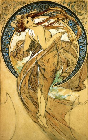 Alphonse Mucha, Dance, 1898, Painting on canvas