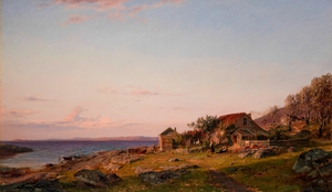 Amaldus Clarin Nielsen, Evening Mood, 1883, Painting on canvas