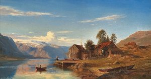 Amaldus Clarin Nielsen, From Rognaldsvag in Kinn, 1867, Painting on canvas