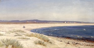 Reproduction oil paintings - Amaldus Clarin Nielsen - People on a Beach, 1894