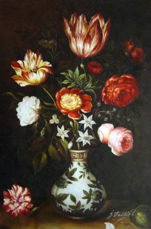Flower Piece, Ambrosius the Elder Bosschaert, Art Paintings