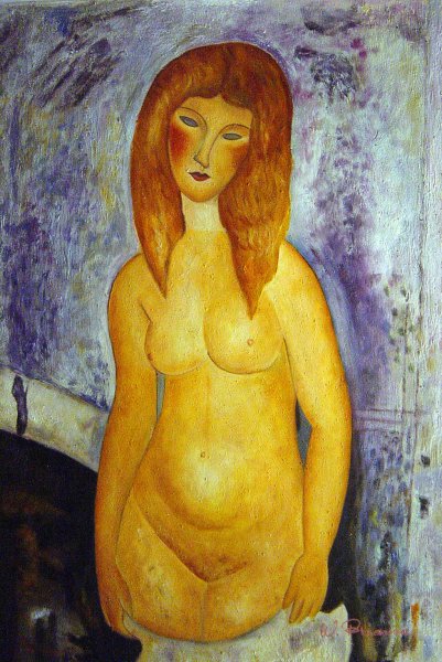 Blonde Nude. The painting by Amedeo Modigliani
