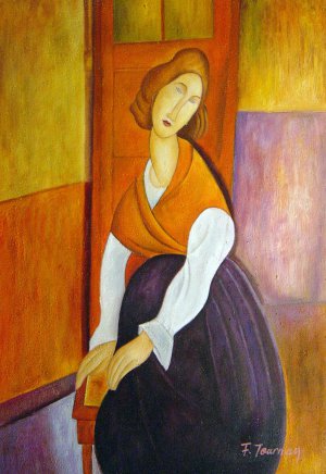 In Front Of A Door, Amedeo Modigliani, Art Paintings