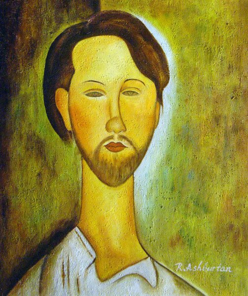 Portrait Of The Polish Poet And Art Dealer. The painting by Amedeo Modigliani