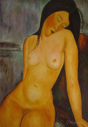 Amedeo Modigliani, Seated Nude, Painting on canvas
