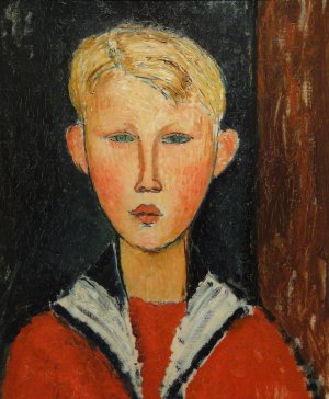Amedeo Modigliani, The Blue-Eyed Boy, Painting on canvas