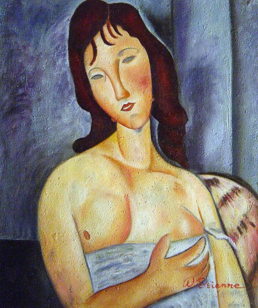Young Woman. The painting by Amedeo Modigliani