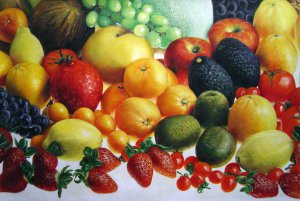 Our Originals, An Array Of Fresh Fruit, Painting on canvas