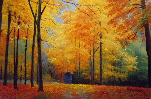 An Autumn Day Bursting With Color. The painting by Our Originals