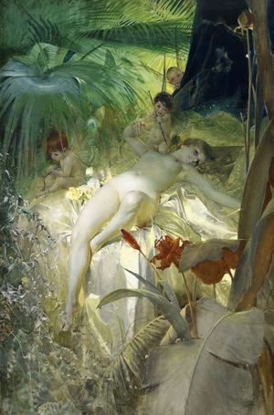 Anders Zorn, Love Nymph, Painting on canvas