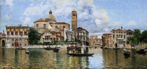 Reproduction oil paintings - Anton Maria de Reyna-Manescau  - Vedute of Venice