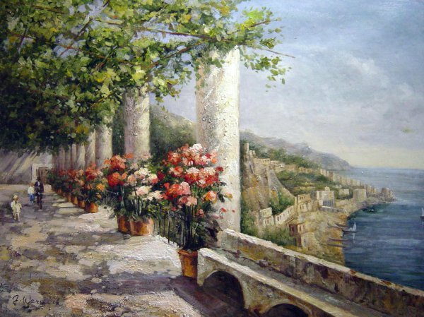 A View From The Promenade. The painting by Antonietta Brandeis