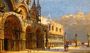 Famous paintings of Religious: A Windy Day, St. Mark's Square