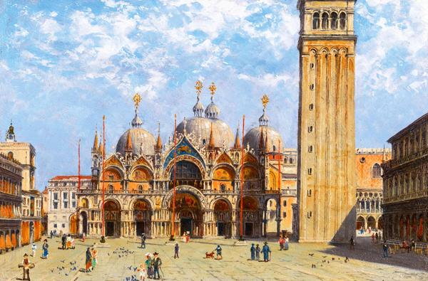 Basilica di San Marco. The painting by Antonietta Brandeis