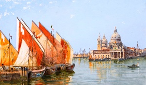 Reproduction oil paintings - Antonietta Brandeis - Fishing Boats, Venice