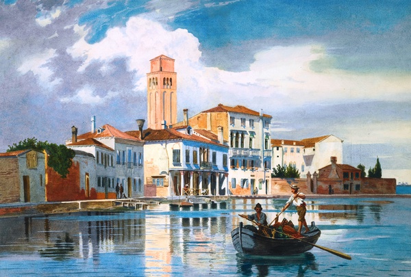 Murano. The painting by Antonietta Brandeis