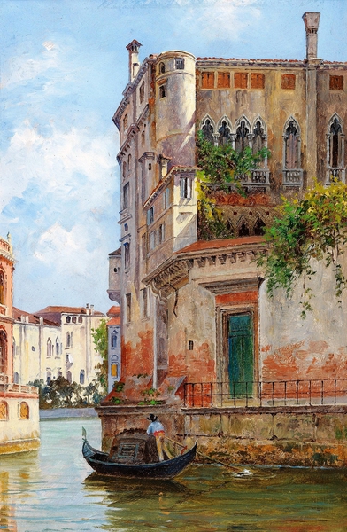 Palazzo Contarini, Venice. The painting by Antonietta Brandeis