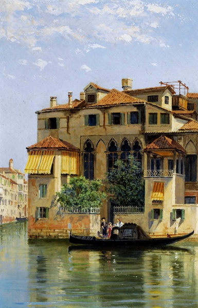 Palazzo Falier, Venice. The painting by Antonietta Brandeis