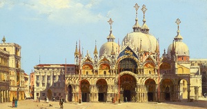 Antonietta Brandeis, St. Mark's Square, Venice, Painting on canvas
