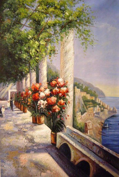 View From The Promenade. The painting by Antonietta Brandeis