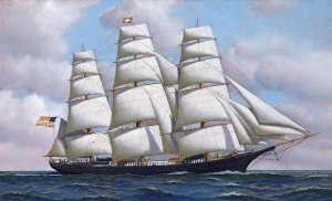 Famous paintings of Ships: Flying Cloud
