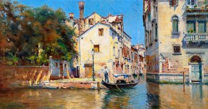 Reproduction oil paintings - Antonio Maria de Reyna Manescau - Gondolier in Venice
