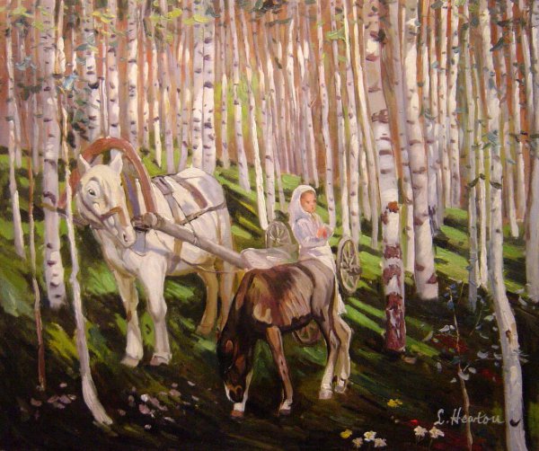 In The Forest. The painting by Arkady Alexandrovich Rylov