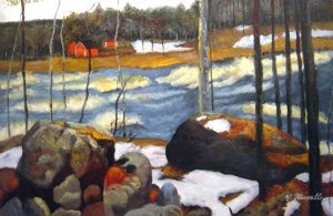 Thundering River, Arkady Alexandrovich Rylov, Art Paintings