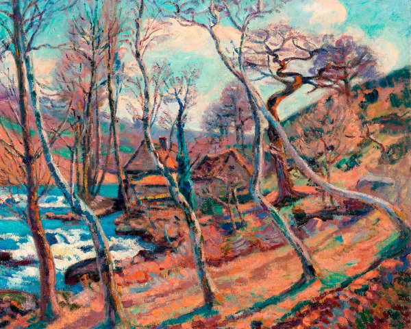 Mill at Bouchardon, 1900. The painting by Armand Guillaumin