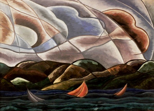 Clouds and Water. The painting by Arthur Dove
