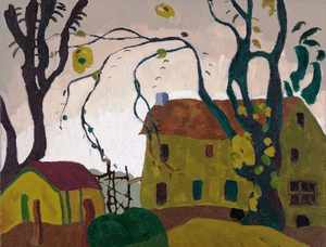Arthur Dove, The Green House, Painting on canvas