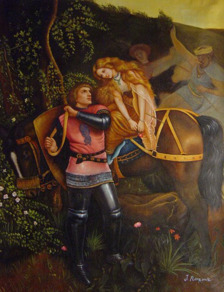 La Belle Dame Sans Merci. The painting by Arthur Hughes