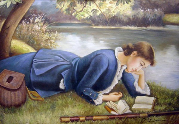The Compleat Angler. The painting by Arthur Hughes