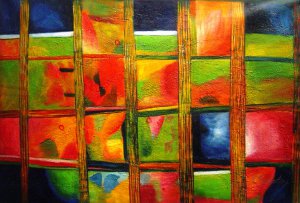 Our Originals, Artistic Abstract Blocks, Painting on canvas