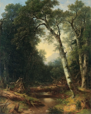 Asher Brown Durand, A Creek in the Woods, Painting on canvas