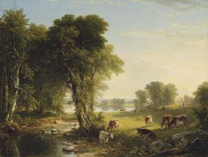 Reproduction oil paintings - Asher Brown Durand - Babbling Brook