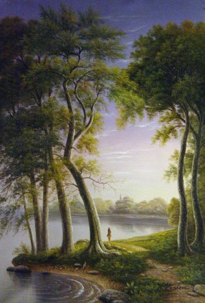 Asher Brown Durand, Early Morning At Cold Spring, Painting on canvas