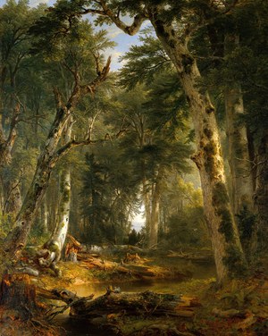 Asher Brown Durand, In the Woods, Painting on canvas