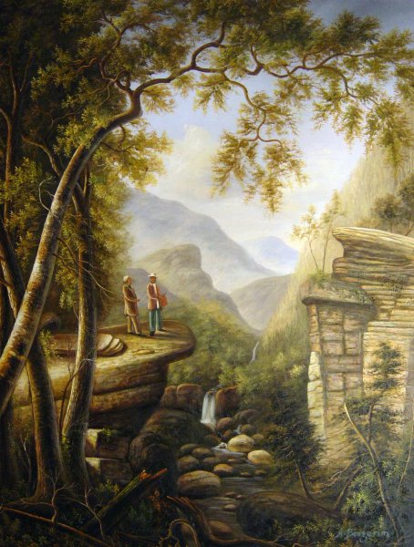 Kindred Spirits. The painting by Asher Brown Durand