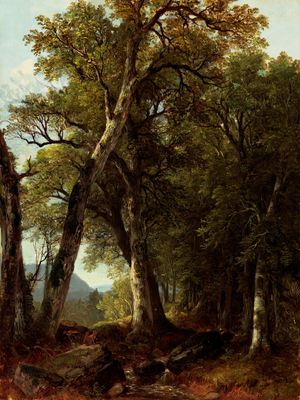 Asher Brown Durand, The Catskills, Painting on canvas