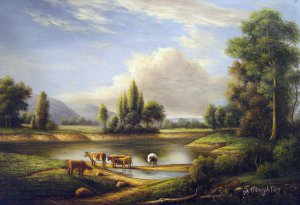Asher Brown Durand, View of Esopus Creek, Ulster County, New York, Painting on canvas