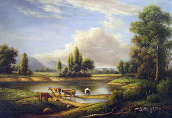 View of Esopus Creek, Ulster County, New York. The painting by Asher Brown Durand
