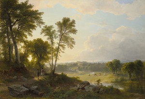 Asher Brown Durand, View Toward the Hudson Valley, Painting on canvas