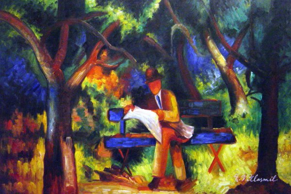 Man Reading In The Park
