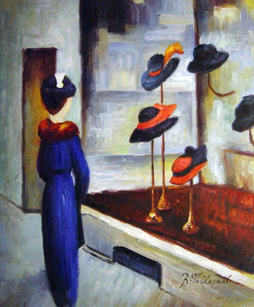 Milliner's Shop. The painting by August Macke