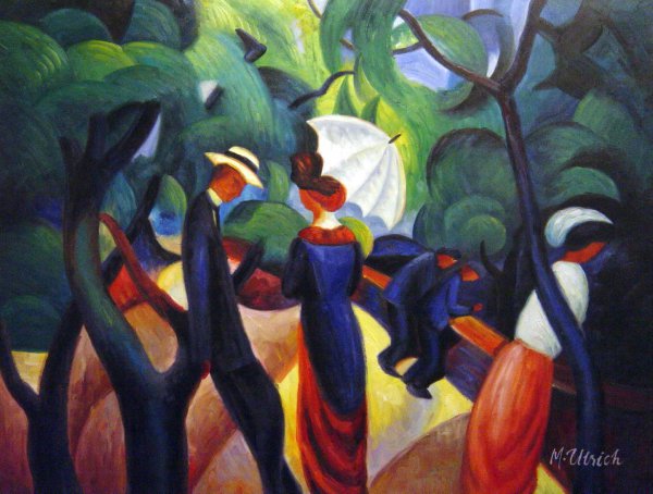 Promenade. The painting by August Macke